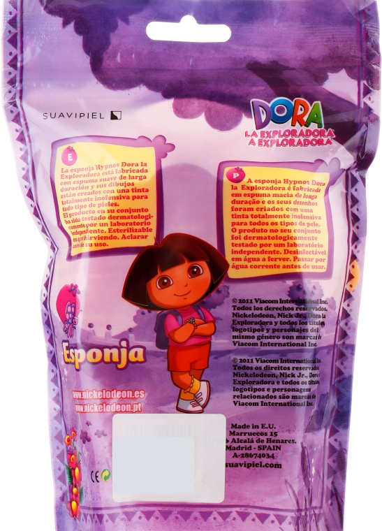 Губка банна дитяча "Дора", 4 - Suavipiel Dora Bath Sponge — фото N4