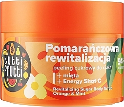 Парфумерія, косметика Відновлювальний цукровий пілінг для тіла "Апельсин та м'ята" - Farmona Tutti Frutti Orange And Mint Body Peeling