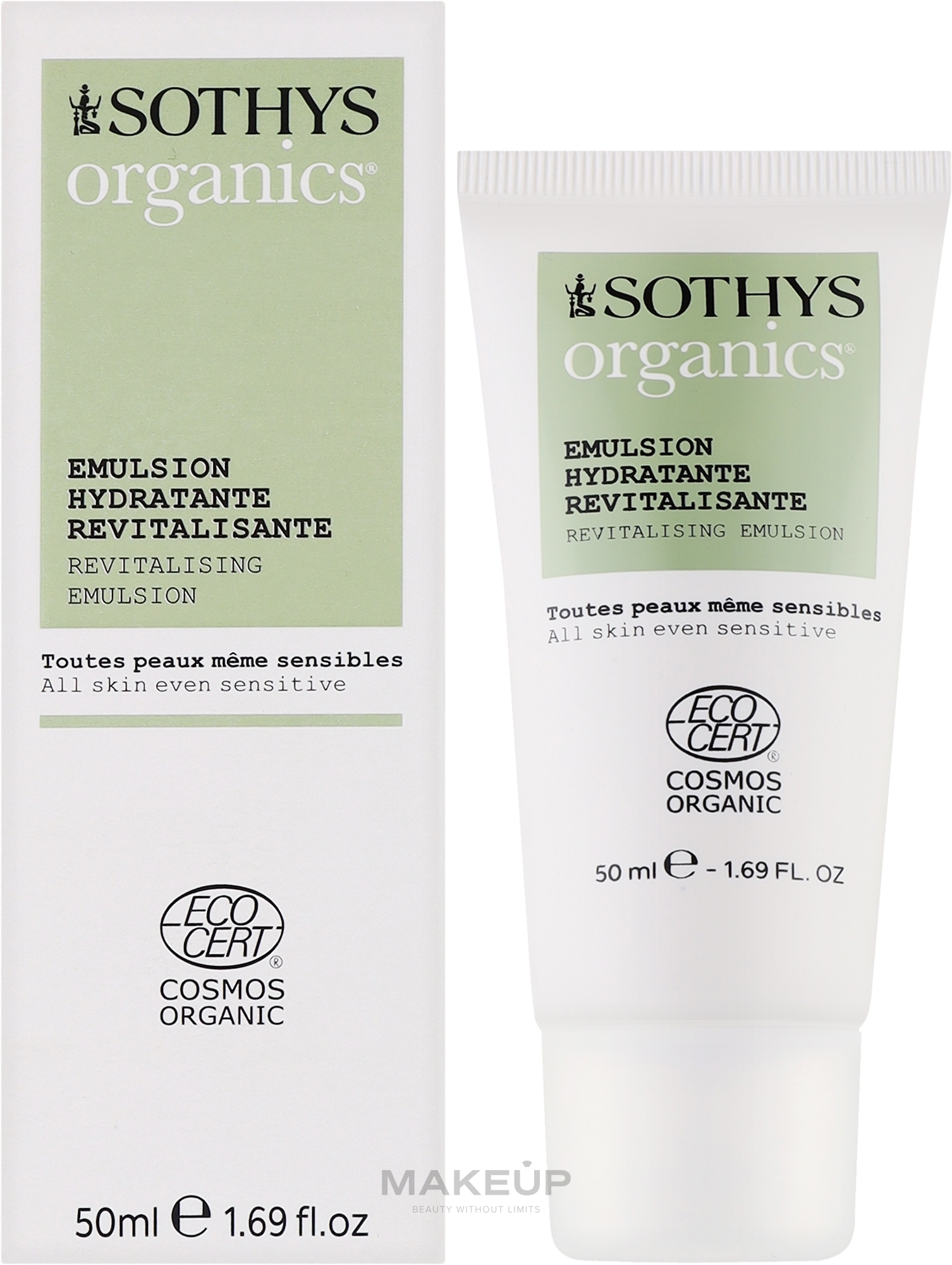 Органічна відновлювальна, зволожувальна емульсія - Sothys Organics Emulsion Hydratante Revitalisante — фото 50ml