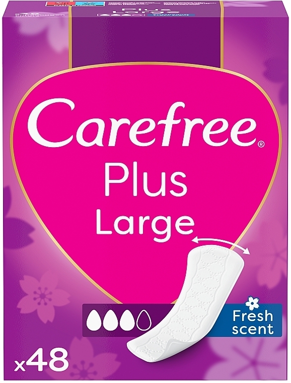 Щоденні гігієнічні прокладки, 48 шт - Carefree Plus Large Fresh Scent — фото N14