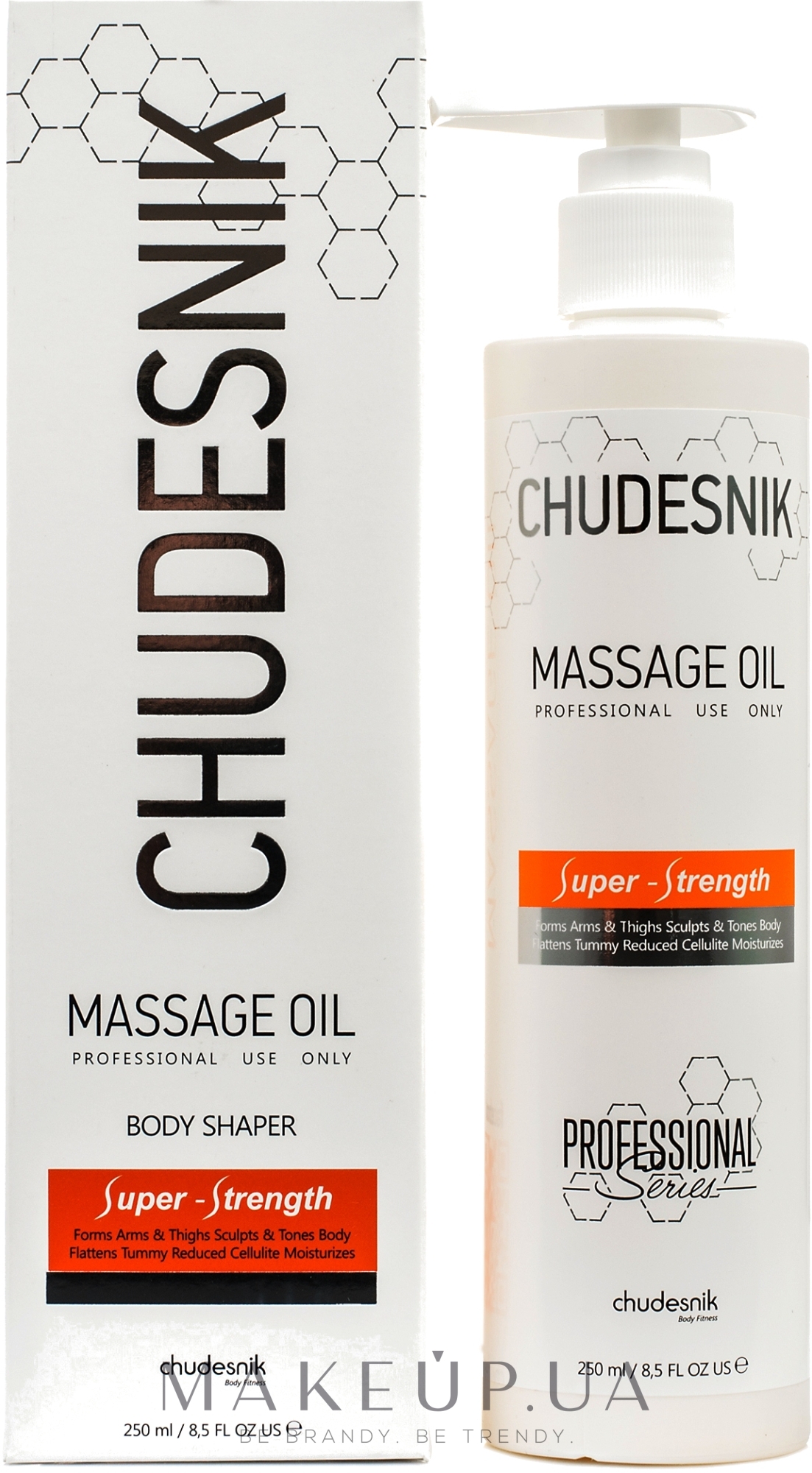 Олія для тіла масажна універсальна, для гігієнічного, антицелюлітного, спортивного, апаратного масажу - Chudesnik Massage Oil — фото 250ml