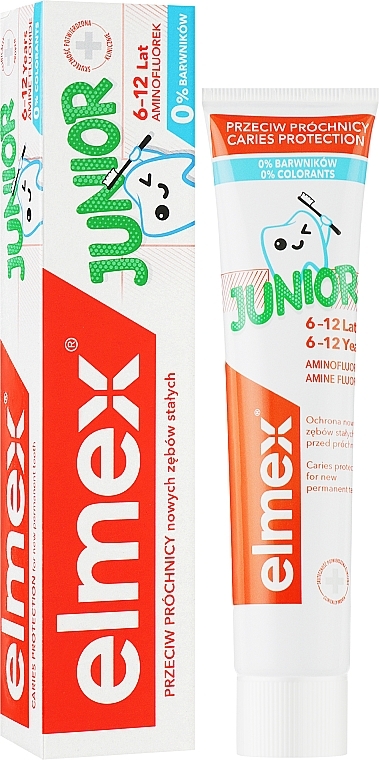 Детская зубная паста Junior для детей 6-12 лет от кариеса - Elmex Junior Toothpaste — фото N2