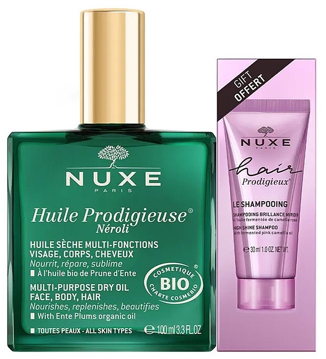 Набор - Nuxe Huile Prodigieuse Neroli (oil/100ml + shm/30ml) — фото N1