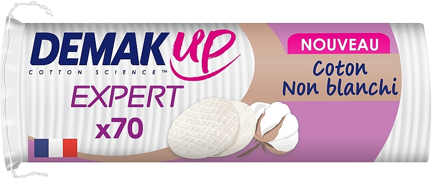 ПОДАРОК! Косметические ватные диски, 70 шт. - Demak Up Expert Round Pads — фото N1