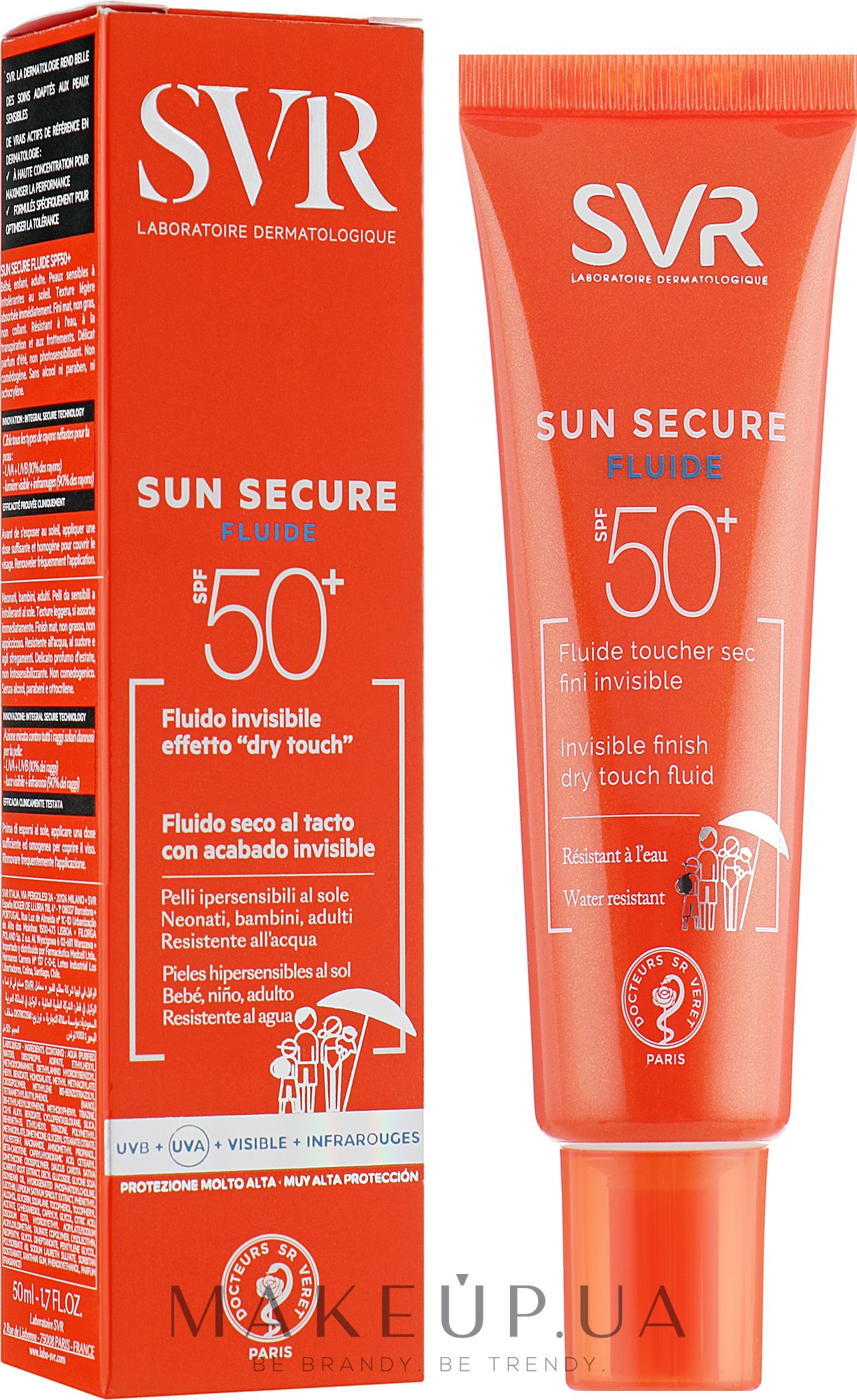 Солнцезащитный флюид - SVR Sun Secure Dry Touch Fluid SPF 50 — фото 50ml