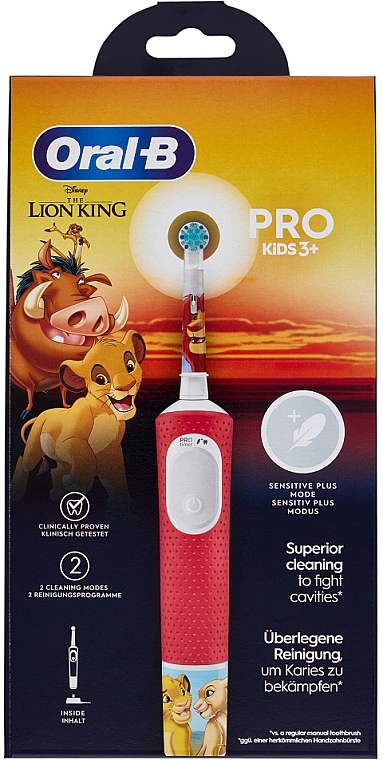 Электрическая зубная щетка, Король лев - Oral-B Pro Kids 3+ Disney The Lion King — фото N1