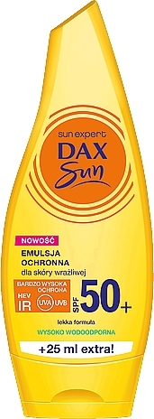 Солнцезащитная эмульсия для чувствительной кожи SPF50+ - Dax Sun Emulsion SPF50+ — фото N1