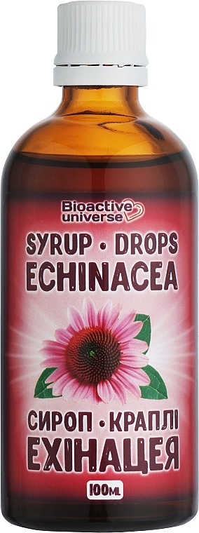 Сироп-краплі "Ехінацея", без цукру - Bioactive Universe Syrup-Drops Echinacea — фото N1