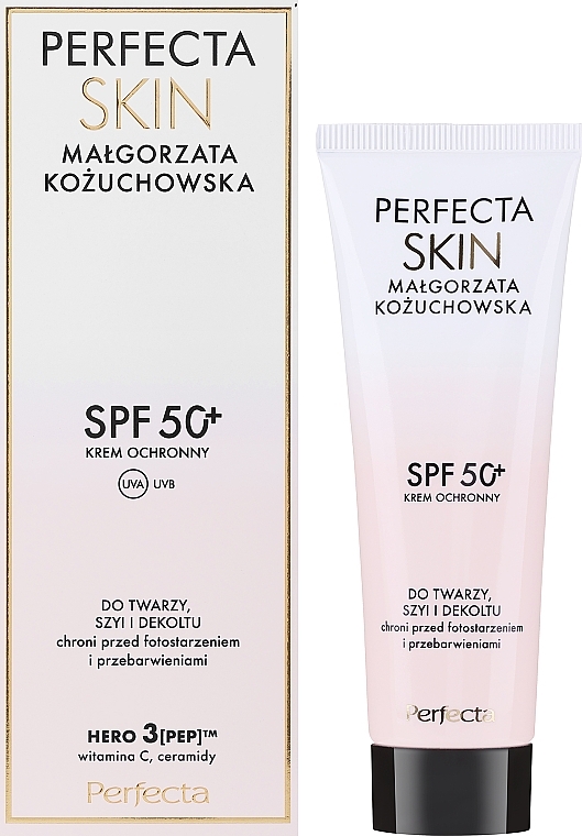 Захисний крем для обличчя, шиї та зони декольте SPF50+ - Perfecta Skin — фото N2