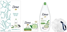 Парфумерія, косметика Набір - Dove Beauty For All Fresh (sh/gel/250ml + soap/100g + sponge)