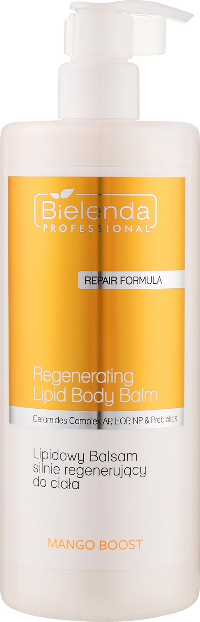 Регенерувальний ліпідний бальзам для тіла - Bielenda Professional Mango Boost Regenerating Lipid Body Balm — фото 500ml