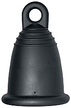 Менструальная чаша с петлей, размер L, черная - MeLuna Classic Menstrual Cup Ring — фото N1