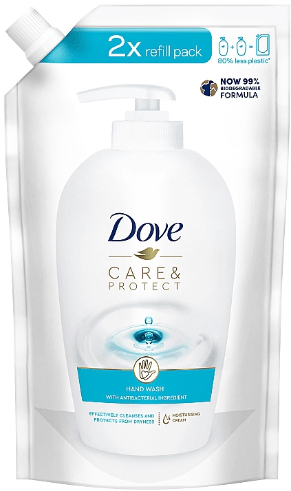 Жидкое мыло для рук - Dove Care & Protect Hand Wash (дой-пак) — фото N1