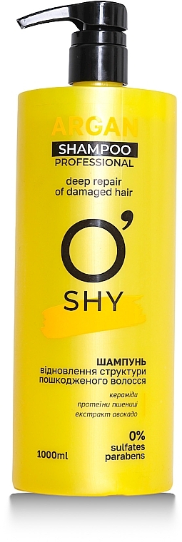 УЦІНКА Шампунь "Відновлення структури пошкодженого волосся" - O'Shy Argan Professional Shampoo * — фото N1