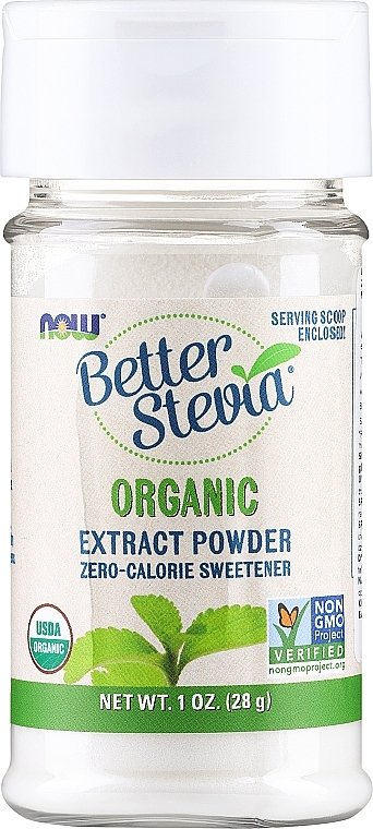 Органічний порошок екстракту стевії - Now Foods Better Stevia Extract Powder Organic — фото N1
