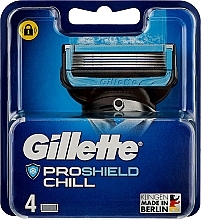 Духи, Парфюмерия, косметика Сменные кассеты для бритья, 4 шт - Gillette Proshield Chill 