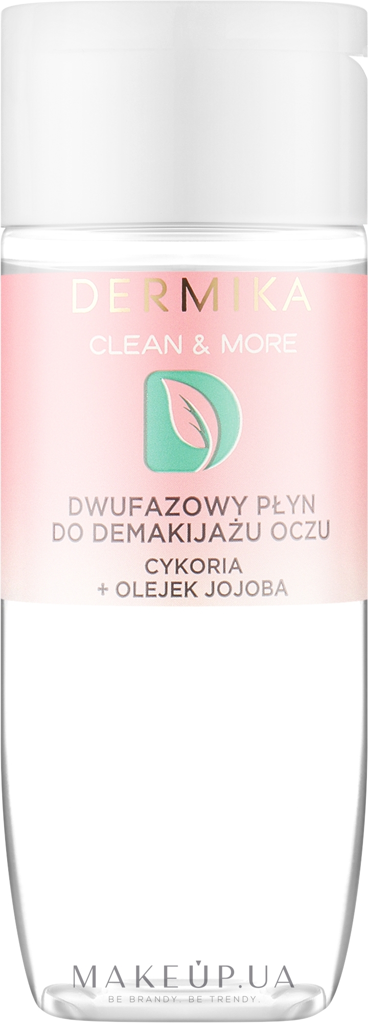 Двофазний засіб для зняття макіяжу з очей, цикорій + олія жожоба - Dermika Clean & More — фото 125ml