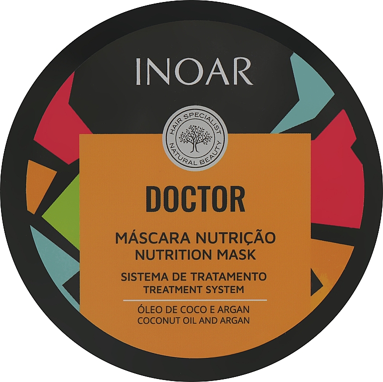 Маска для волосся "Масло кокоса & аргани" - Inoar Doktor Nutrition Mask