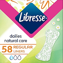 Парфумерія, косметика Щоденні прокладки, 58 шт. - Libresse Natural Care Dailies