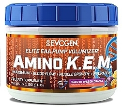 Аминокислота K.E.M. "Страстный апельсин" - Evogen Amino K.E.M. Elite EAA Pump Volumizer Smashin' Passion Orange — фото N1
