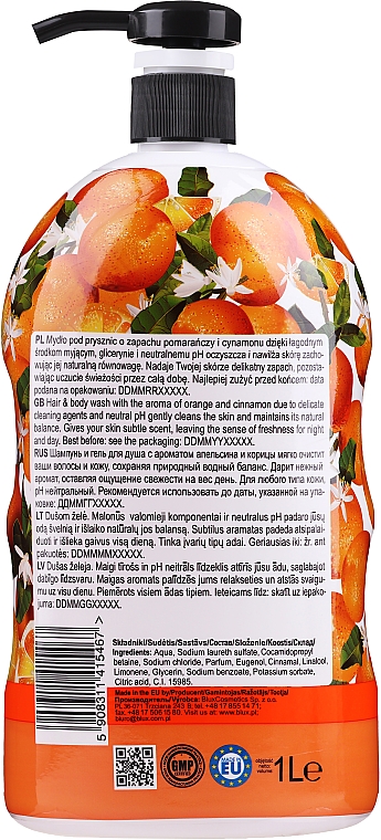 Шампунь-гель для душа "Апельсин и корица" - Naturaphy Orange & Cinnamon Hair & Body Wash — фото N2