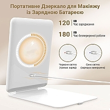 УЦЕНКА Зеркало для макияжа с LED подсветкой, белое - Aimed Makeup Mirror Stand * — фото N5