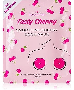 Маска для области бюста укрепляющая - I Heart Revolution Tasty Cherry Boob Sheet Mask — фото N1