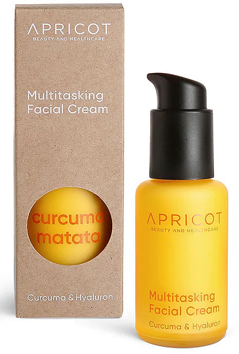 Многофункциональный крем для лица "Куркума и гиалурон" - Apricot Multitasking Facial Cream Curcuma Matata — фото N1