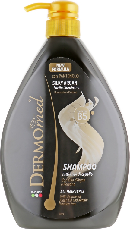 Шампунь для волос "Арган с Кератином" с дозатором - Dermomed Argan With Keratin Shampoo 