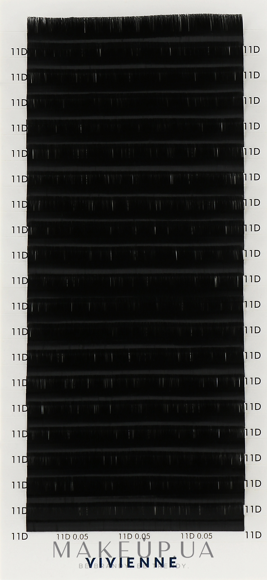 Накладные ресницы "Elite", черные, 20 линий (0,05, D, 11), эко упаковка - Vivienne — фото 1уп