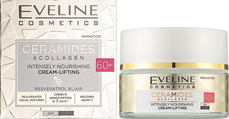 Інтенсивно живильний крем-ліфтинг 60+ - Eveline Cosmetics Ceramidy & Kolagen — фото N2