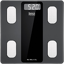 Ваги підлогові, скляні, чорні - Teesa Bathroom Scale Body Analyser TSA0813 — фото N1