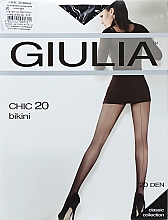 Колготки для женщин "Chic Bikini" 20 den, nero/rosso - Giulia  — фото N1