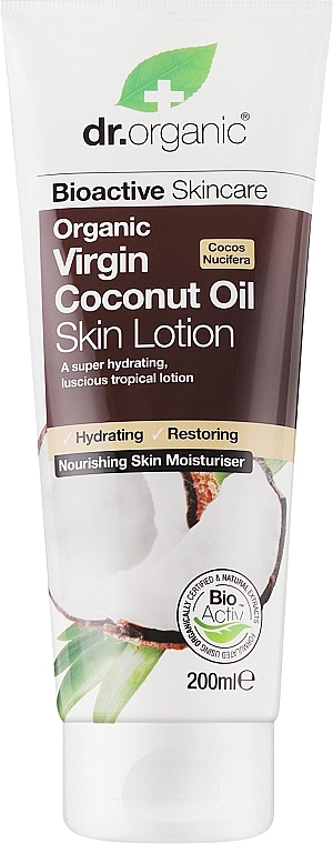 Лосьйон для тіла з органічною олією кокоса - Dr. Organic Virgin Coconut Oil Skin Lotion — фото N1