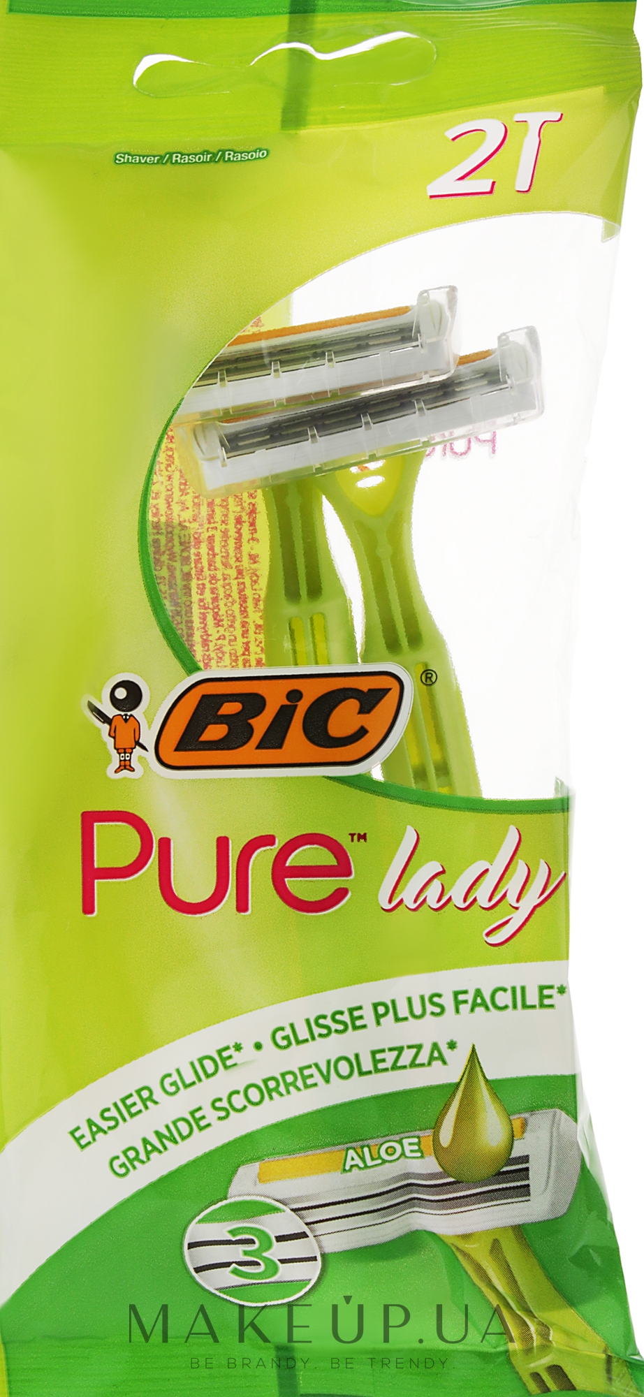Жіночий станок для гоління "Pure 3 Lady", 2 шт. - Bic — фото 2шт
