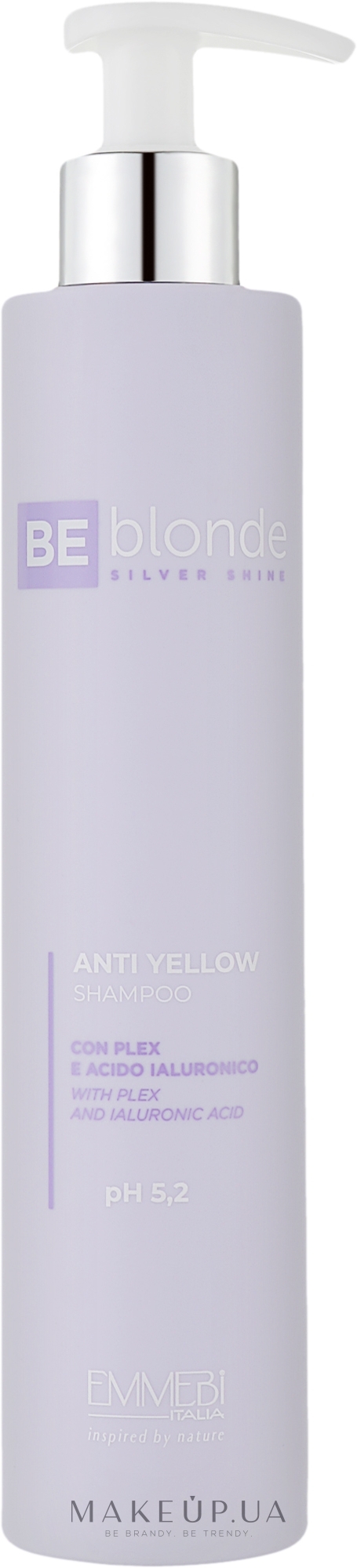 Шампунь антижелтый - Emmebi Italia Be Blonde Silver Shine Anti Yellow Shampoo — фото 250ml