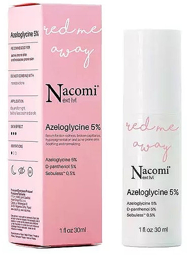 Успокаивающая сыворотка при куперозе и розацеа с азелоглицином - Nacomi Next Level Azeloglicyna 5%