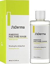 Тонер для лица с Aha кислотой - J'sDerma Poreﬁne Peel Pore Toner  — фото N2