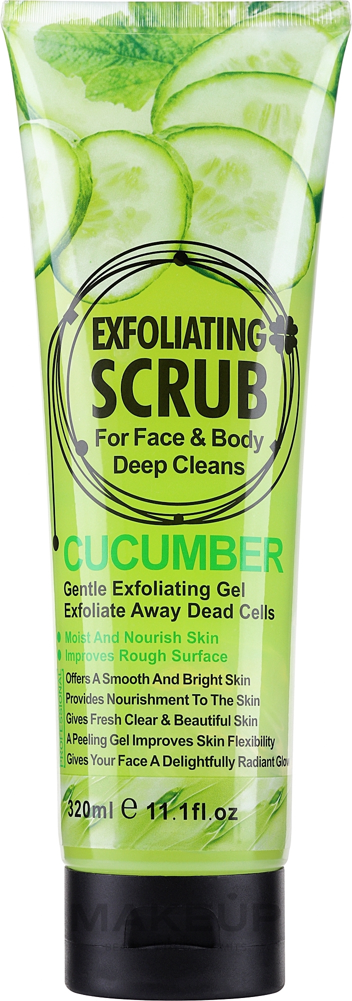Скраб для лица и тела "Огурец" - Wokali Exfoliating Scrub Cucumber — фото 320ml