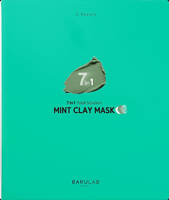 Успокаиващая глиняная тканевая маска - Barulab 7in1 Total Solution Mint Clay Mask — фото N1