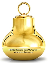 Сыворотка для лица и шеи с наноколлагеном - HiSkin SkinLed Golden Face And Neck MC2 Serum With Nanocollagen Vege — фото N1