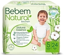 Парфумерія, косметика Підгузки Natural 5 Junior, 11-18 кг, 24 шт. - Bebem