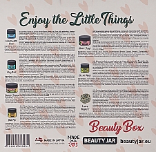 Набір - Beauty Jar Enjoy The Little Things Gift Set (l/cr/15ml + eye/patch/15ml + b/peel/60ml + l/scr/15ml + h/scr/60 ml + n/balm/15ml + shmp/25g) — фото N3