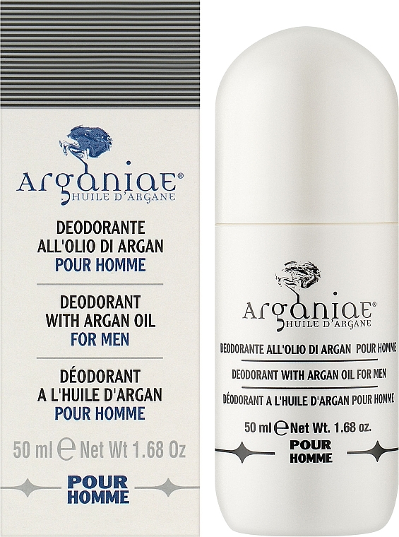 Роликовый дезодорант с аргановым маслом, мужской - Arganiae Deodorant Roll-on With Argan Oil For Men — фото N2
