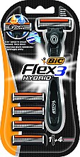 Мужской станок для бритья "Flex", 4 шт. - Bic — фото N1