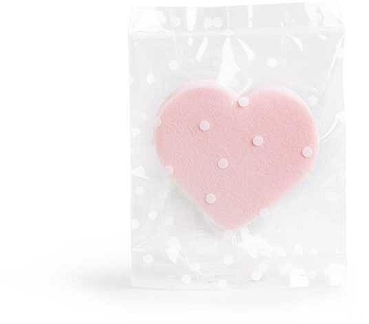 Спонж для макіяжу "Серце", рожевий - IDC Institute Makeup Sponge Heart — фото N1