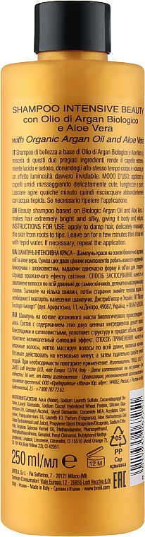 Шампунь зволожуючий з маслом Аргана і Алое - Brelil Bio Traitement Cristalli d Argan Shampoo Intensive Beauty — фото N2