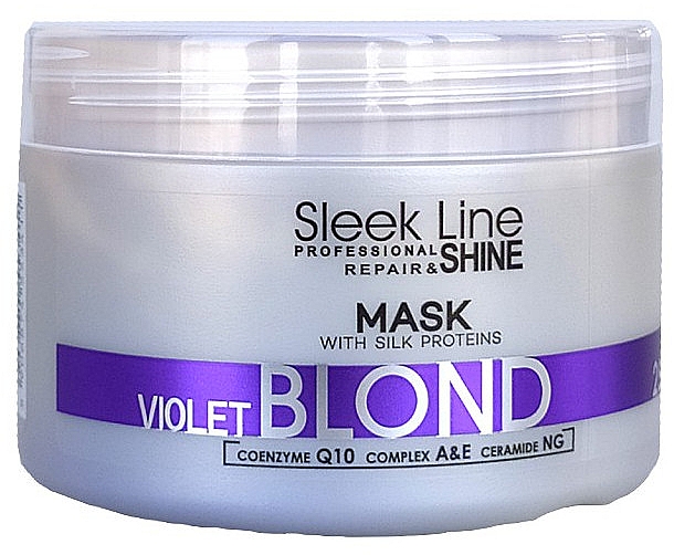 Нейтралізувальна маска для світлого волосся - Stapiz Sleek Line Violet Blond Mask — фото N1