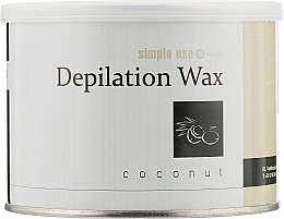 Теплый воск для депиляции в банке "Кокос" - Simple Use Beauty Depilation Wax — фото N1