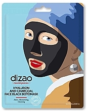 Парфумерія, косметика Детоксикувальна маска для обличчя з гіалуроновою кислотою та деревним вугіллям - Dizao